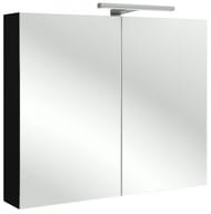 Шкаф зеркальный Jacob Delafon EB1364-274 (800х143х650) 2 дверцы, подсветка, черный лак