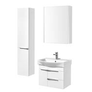 Тумба под раковину AQUATON Беверли 65 1A235301BV010 673x357x519 подвесная, 3 отделения, белый глянец