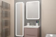 Зеркало-шкаф Континент ELLIOTT 550х800 с подсветкой, розеткой и сенсорным выключателем, правый