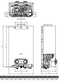 Газовая колонка Electrolux GWH 10 NanoPlus 2.0, элект. розжиг, 10л/мин, LCD дисплей