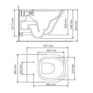 Унитаз подвесной Jacob Delafon VIVEбезободковый 364х557х349, без сиденья, белый E28078RU-0