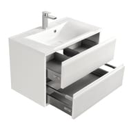 Тумба под раковину AQUATON Римини 80 1A226701RN010 792х500х445  подвесная, 2 ящика, белый глянец