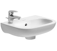 Рукомойник DURAVIT D-CODE 360х270х130 1 отв. под смес. слева, с переливом 07053600092
