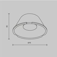 Линза D75mm 24° для Maytoni Focus LED (Фокус ЛЭД) LensD75-24 40Вт, IP20, прозрачный — изображение 5