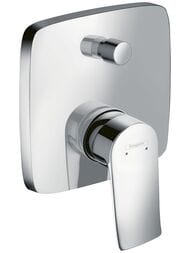 Смеситель Hansgrohe Metris 31451000 для ванны/душа, скрытый монтаж, однозахватный, хром — миниатюра 1