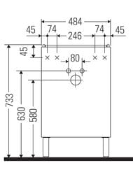 ����� ��� �������� Duravit L-Cube 480�581�240 ���������, ����� ������, ����� ������� LC6751R1818