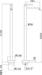 ��������� ��������� Paffoni Light LIG031NO ��� ����, ������ �������