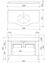 ����� ��� ���������� Caprigo ������ 120 bianco alluminio 1204�922�613 ��� ���������� 10620-B016