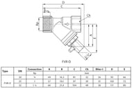 Фильтр сетчатый DANFOSS FVR-D Ду 32, со спускным краном, 065B8244