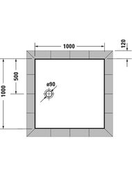 ������ ��������� Duravit Tempano 1000�1000�40 720189000000000