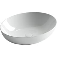 Раковина накладная Ceramicanova Element 520х395х130 овальная, без перелива, белый CN6017