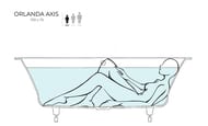 Ванна встраиваемая Salini Orlanda Axis Kit 170 103323M 1700х750х600 сифон, S-Stone, белый матовый