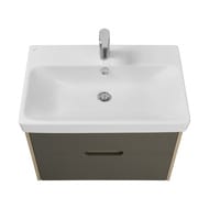 Тумба под умывальник AQUATON Оливия 70 1A254301OLUG0 682х497х427 подвесная, 2 ящика, грей/дуб ойстер