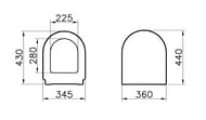 Сиденье Vitra Zentrum для унитаза, дюропласт, съемные петли 94-003-001