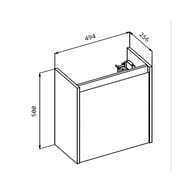 ����� ��� �������� BelBagno KRAFT MINI (494�256�500) ���������, �����, Cemento Grigio