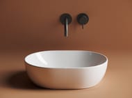 Раковина накладная Ceramicanova Element 480х350х140 овальная, без перелива, белый CN6019