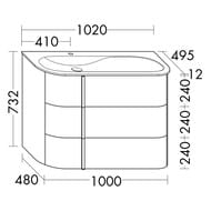 ����� � ��������� Burgbad Lavo 2.0 1020�732�495 ���������, 3 �����, ������� SFZT102LF5046G0226