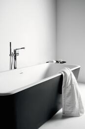Ванна акриловая Ideal Standard Lux TONIC II 1800х800х600 отдельностоящая, черная/белая K8726V3
