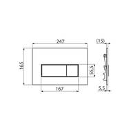 Инсталляция для унитаза ALCAPLAST AM101/1120 4 в 1 с бачком, с клавишей белый глянец M570