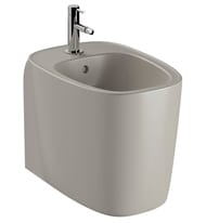 Биде Vitra Plural напольное 550 мм,антибактериальное покрытие,перелив,бежевый матовый 7816B420-0288