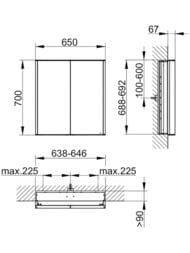 �������-���� Keuco Royal Match 650x700x149 ������������, ���������, ������, ������� 12811171301