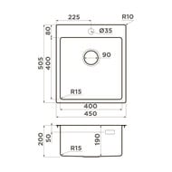 ����� Omoikiri AMADARE 45-IN (450�505�200) �������, ����������� ����� 4993802