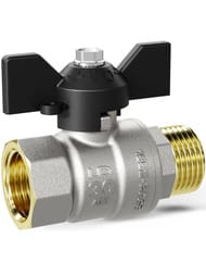 Кран шаровый 3/4" ВН LD Pride бабочка черная, внутренняя/наружная резьба 47.20.В-Н.Б