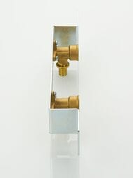 Водорозетка VALTEC аксиальная, 16(2,2)х1/2"В двойная на планке,латунь, VTm.424.G.001604