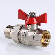 Кран с американкой 1 1/4"ВН VALTEC BASE красная бабочка VT.227.N.07
