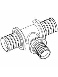 Тройник REHAU RAUTITAN Platinum RX, 25x25х16мм, переходной, бронза, арт.13777401001