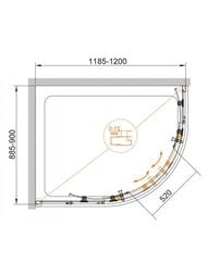 ������� ������ CEZARES ECO (1185-1200�885-900�1900) RH-2-120/90-C-Cr ������ �����/����