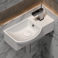 Раковина подвесная Ceramicanova Element 400х220х120 прямоугольная, перелив, белый CN6039L