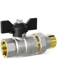Кран шаровый с американкой 1" ВН LD Pride бабочка черная 47.25.В-ГШ.Б