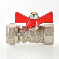 Кран шаровый 16х1/2''В VALTEC BASE под обжим, красная бабочка VT.342.N.1604