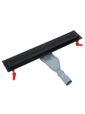 Душевой лоток IDDIS Perfex 975B6BL20DZ 600мм, с сифоном, комбинир. затвор, перфовир. решетка, черный