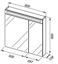 ���������� ���� Dreja MAX (800�800�138) � LED ����������, ��� ������ 77.9010D