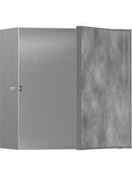 Шкаф-ниша Hansgrohe XtraStoris Rock 56091800 300х300х140 дверь для облицовки плиткой, цвет под сталь — миниатюра 1