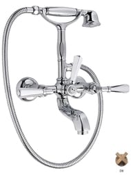 Смеситель для ванны Nicolazzi Teide Four настенный, с ручным душем, Dark Bronze 1901DB05 — миниатюра 1