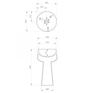   ABBER Kristall 500x500x900 , / AT2706White-Onyx