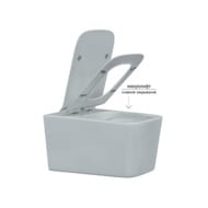 Унитаз подвесной Berges FLOE 550х360х335 безободковый, сиденье Floe Slim SO, микролифт, белый 082121