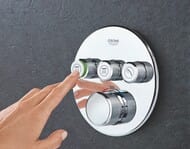 Смеситель Grohe Grohtherm SmartControl 29121000 термостат, 3 выхода, внешняя часть, хром