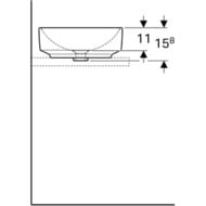 Раковина Geberit VariForm (400х400) накладная, без перелива 500.768.01.2