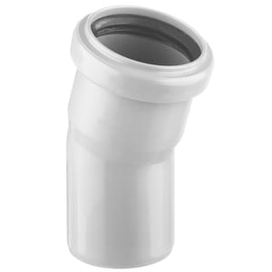 Отвод PipeLife 50х15° белый