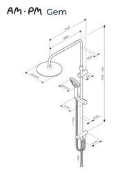 ������� �������� AM.PM Gem F0790033 ������� ��� 220��, ������ ��� 110�� 1 �������, ����� �������