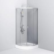 Душевой уголок AM.PM X-Joy Twin Slide (80х80х185) профиль матовый хром/прозрачное W88G-205-080MT64