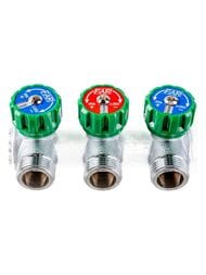 Коллектор регулируемый FAR 1"ВН на 3 отвода 3/4"Н, с плоским уплотнением, FK 3822 134TP