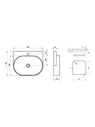 ���������� RAVAK YARD 600 (605�500�125) ��� ��������� ��� ���������, �����  XJX01060000