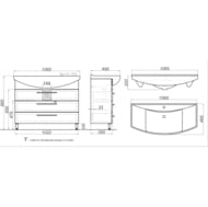 ����� ��� ���������� Aqwella Allegro (1055�870�495), ���������, 3 �����, ����� Agr.01.10/3