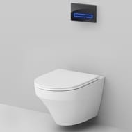 Комплект инсталляции AM.PM клавиша Touch Pro черная + унитаз Inspire FlashClean сиденье микролифт IS450A38.501700