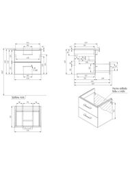 ����� ��� �������� Cersanit LARA 50 ��������� (460�476�397 ��.) ����   64132